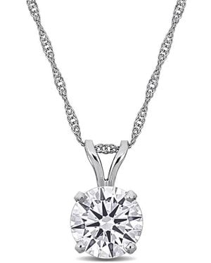 Created Forever 2Ct Tw Lab-Grown Diamond Solitaire Pendant With Chain - Metallic