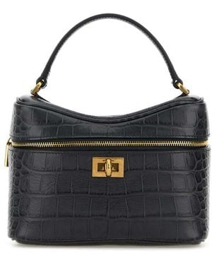 Balenciaga Denim Leather Rodeo Handbag - Blue