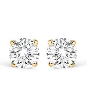 Haus of Brilliance 14K 1.0 Cttw Lab Grown Diamond Solitaire Stud Earrings (G-H Colour, Vvs2-Vs1 Clarity) - Metallic