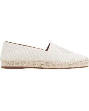 Chloé Pary Logo Embroidered Espadrilles, Brand Size 38 (Us - Natural