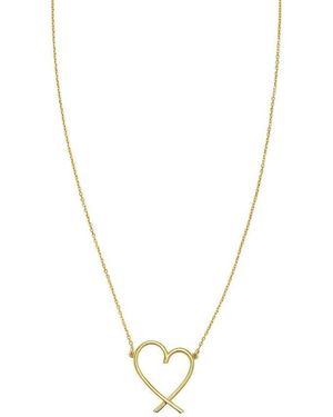 Tresorra 14K Delicate Heart Necklace - Metallic