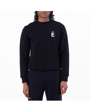 Etudes Studio Story Patch Logo Cotton Sweatshirt - Blue