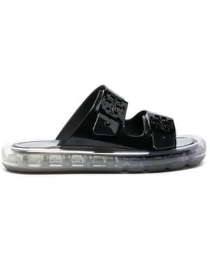 Tory Burch Buckle Bubble Jelly Sandals - Black