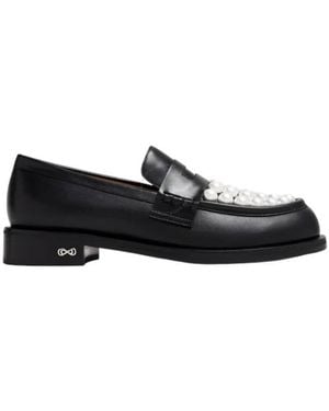 Mach & Mach Sirene Pearl-Embellished Loafers, Brand Size 35.5 Us - Black