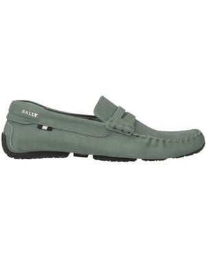 Bally Pier Suede Penny Loafers, Brand Size 9.5 Us - Green