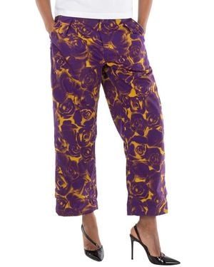 Burberry Floral Print Pants, Brand Size 10 Us - Red