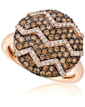 Le Vian Ladies Chocolate Diamond Pave Rings Set - Metallic