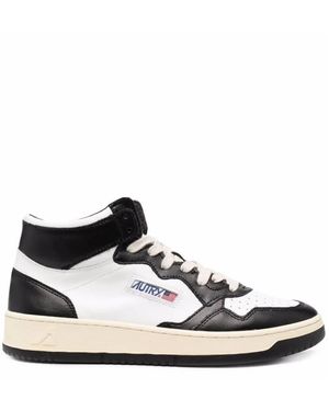 Autry Medalist Bicolour High-Top Trainers, Brand Size 44 Us - Blue
