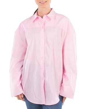 ROTATE BIRGER CHRISTENSEN Oversized Cotton Shirt - Pink