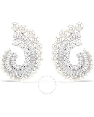 Swarovski X Ariana Grande Mixed Cuts Drop Earrings - White
