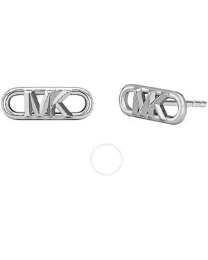 Michael Kors Mk Logo Link Earrings - Metallic