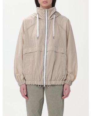 Brunello Cucinelli Light Hooded Jacket, Brand Size 44 (Us - Natural