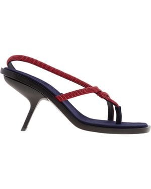 Ferragamo Fleur 85 Embellished Sandals - Blue