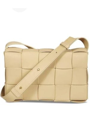 Bottega Veneta Intreccio Leather Cassette Crossbody Bag - Natural