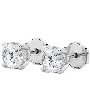 Brilliant Diamond 3 Ctw Round Cut Lab Grown Diamond Stud Earrings - White