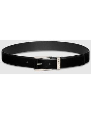Gucci Belt With Squared Buckle - Black