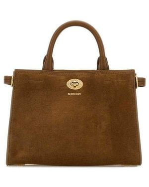 Burberry Suede Mini Cotswolds Handbag Hazelbrown Borse A Mano