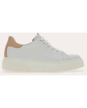 Ferragamo Cassina Mini Vara Ornament Sneaker - White