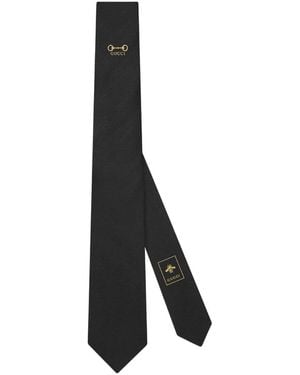 Gucci Silk Jacquard Tie - Black