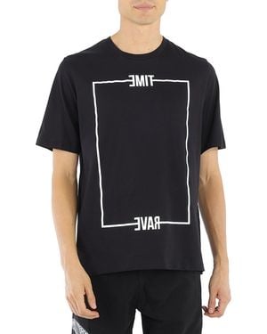 Roberto Cavalli Time Rave Print T-Shirt - Black