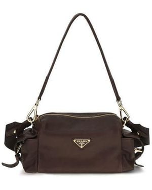 Prada Nappa Leather Shoulder Bag - Brown