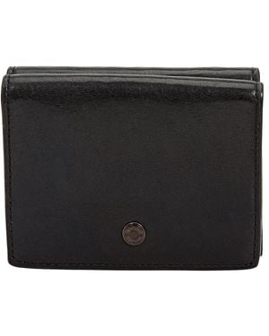 COACH Soft Leather Trifold Origami Coin Wallet - Black