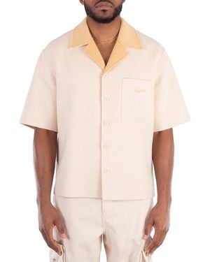 Axel Arigato Double-Faced Wool-Blend Holiday Shirt - White