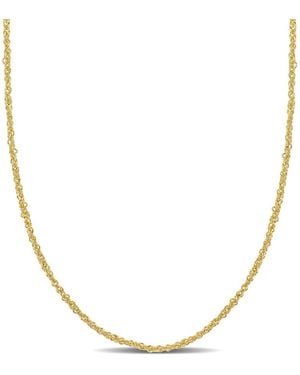 Amour 1.2Mm Sparkling Singapore Chain Necklace - Metallic