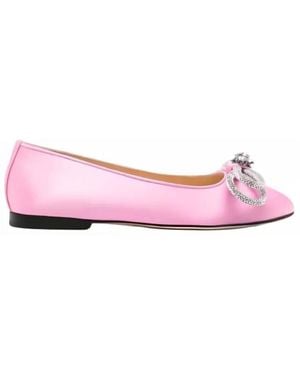 Mach & Mach Double Bow Ballerina Flats - Pink