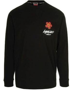 KENZO X Futura 2000 Long-Sleeved Cotton T-Shirt - Black