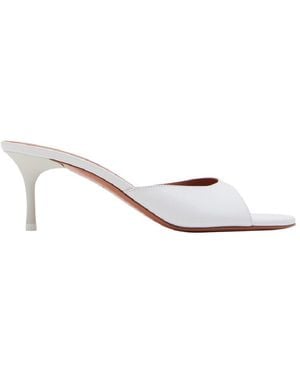 AMINA MUADDI Jeanne Leather Slippers, Brand Size 35 (Us - Metallic