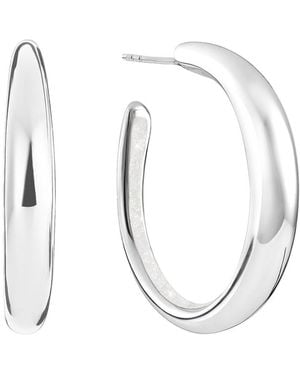 Montblanc Romance Volupte Creoles Lacquer Hoop Earrings - Metallic