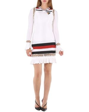Burberry Ring-pierced Striped Stretch Jersey Mini Dress - Multicolour