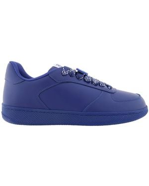 Burberry Terrace Leather Low-Top Trainers, Brand Size 40 Us - Blue