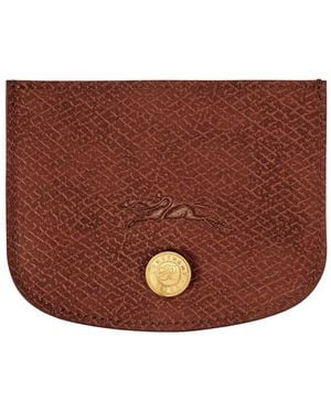 Longchamp Epure Leather Card Holder - Brown