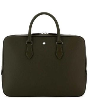 Montblanc Leather Sartorial Briefcase - Green