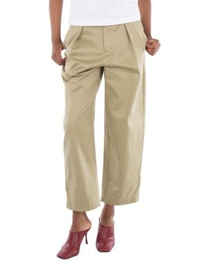 Burberry Pleated Tailored Pants, Brand Size 8 (Us - Green