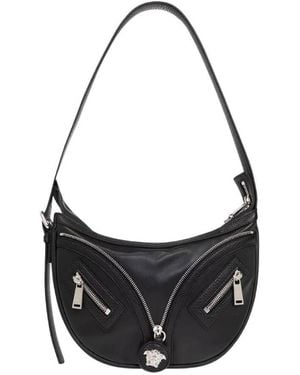 Versace Small Repeat La Medusa Hobo Bag - Black