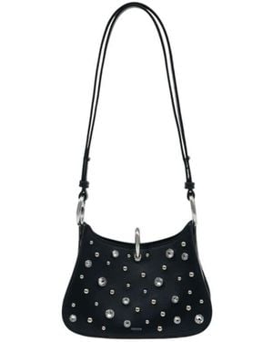 Rabanne Studded Calfskin Shoulder Bag - Black