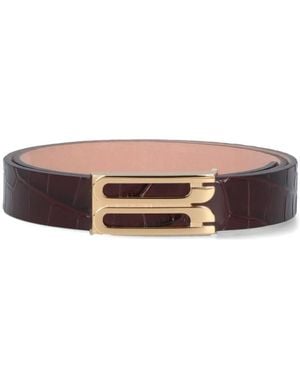 Victoria Beckham Regular Frame Leather Belt - Brown