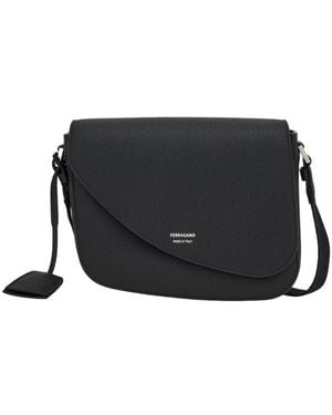 Ferragamo Fiamma Crossbody Bag - Black