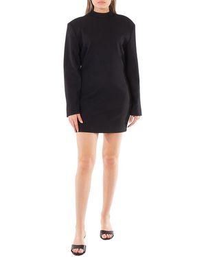 Anine Bing Adeline Virgin Wool Blend Mini Dress - Black