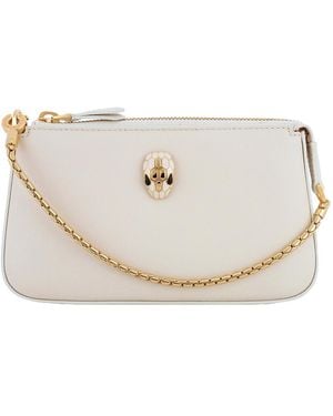 BVLGARI Serpenti Forever Ivory Opal Ladies Clutch 293919 - White