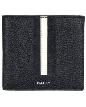 Bally Ribbon Leather Bi-Fold Wallet - Black