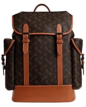 COACH Hitch Horse And Carriage Print Backpack - Brown