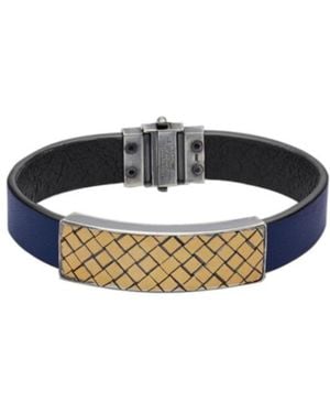 Bottega Veneta Starry Leather Bracelet - Blue