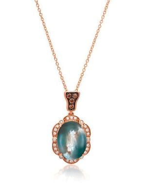 Le Vian Ladies Peacock Aquaprase Necklaces Set - Metallic