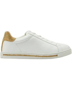 Rene Caovilla Xtra Crystal Low-Top Sneakers, Brand Size 35 Us - White