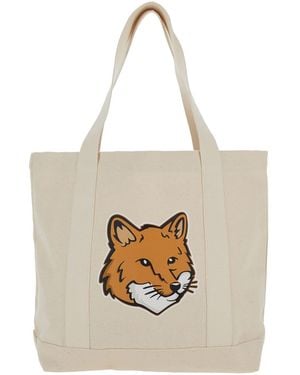 Maison Kitsuné Totes - White