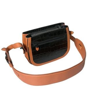 Balenciaga Exotic Skin Leather Shoulder Camera Purse Bag And Crocodile - Brown
